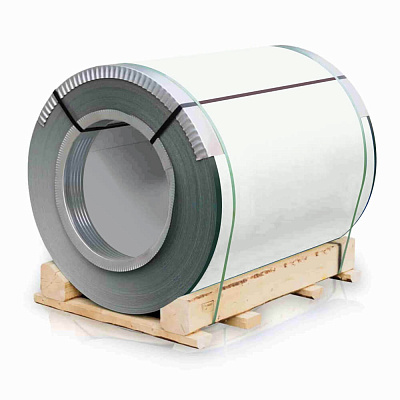 Рулон стали полиэстер RAL9003 Белый Пломбир 0.45х1250мм закрытый Рулон стали полиэстер RAL9003 Белый Пломбир 0.45х1250мм закрытый