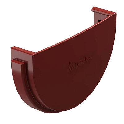 Заглушка желоба ДЕКЕ STANDARD d80мм цвет RAL 3005 Красный