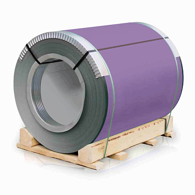 Рулон стали полиэстер RAL4005 Сиреневый 0.45х1250мм закрытый Рулон стали полиэстер RAL4005 Сиреневый 0.45х1250мм закрытый