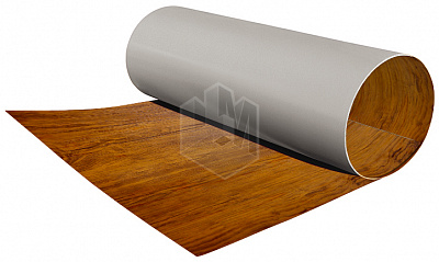 Лист гладкий с покрытием Printech Орех 3Д ширина 1,25м плоский, рулонная сталь толщиной 0,45мм Корея
