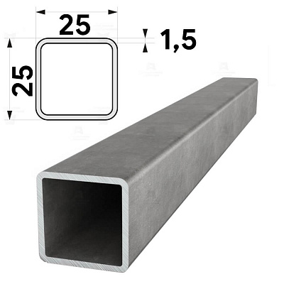 Труба профильная 25х25х1,5мм длина 6 метров Труба профильная 25х25х1,5мм длина 6 метров