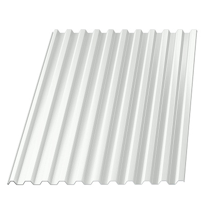 Профнастил С-21 RAL9003/9003 Белый ш1.07м т0.45мм двухсторонний Профнастил С-21 RAL9003/9003 Белый ш1.07м т0.45мм двухсторонний