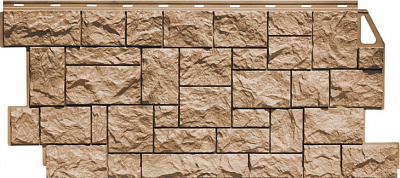 Фасадная панель FINEBER Камень дикий Терракотовый 1117*463 фото Центр Металлокровли