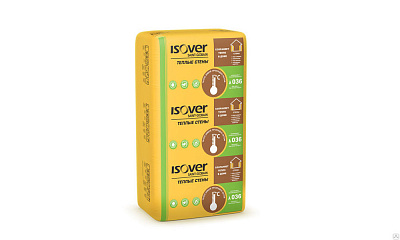 Теплоизоляция из минваты ИЗОВЕР Теплые Стены 100*610*1170 мм 5 м2 0.5м3 фото Центр Металлокровли Теплоизоляция из минваты ИЗОВЕР Теплые Стены 100*610*1170 мм 5 м2 0.5м3 фото Центр Металлокровли