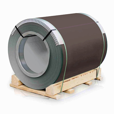 Рулон стали полиэстер RAL8017 Коричневый Шоколад 0.45х1250мм закрытый Рулон стали полиэстер RAL8017 Коричневый Шоколад 0.45х1250мм закрытый