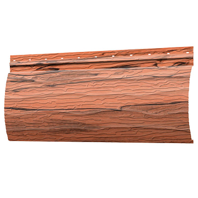 Сайдинг металлический (металлосайдинг) Бревно Рубленое 4Д дерево Кипарис покрытие Printech для фасада под бревно