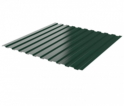 Профнастил (профлист) С-8 RAL6005 Зеленый мох Стальной Бархат 0.50мм ГОСТ ширина 1.19(1,15)м