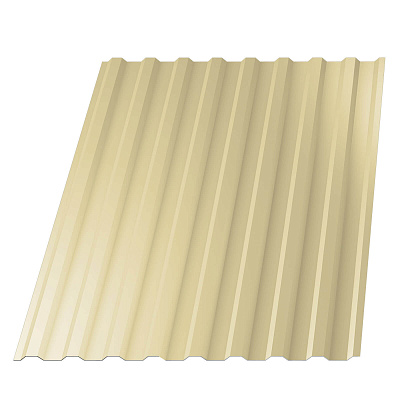 Профнастил НС-20 (МП 20) RAL1014 Бежевый 1150(1100)мм 0,45мм Профнастил НС-20 (МП 20) RAL1014 Бежевый 1150(1100)мм 0,45мм