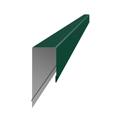 Планка заборная П-образная 10мм RAL6005 Зеленый Мох 2.50 м  Планка заборная П-образная 10мм RAL6005 Зеленый Мох 2.50 м