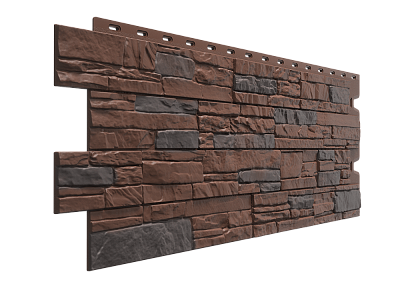 Фасадная панель Деке STEIN Темный орех 1196х426, 0,44м2 (10 шт в упак.) фото Центр Металлокровли