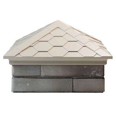 Колпак на столб забора EVEREST Бежевый 1,5х1,5 кирпича под черепицу фото 1