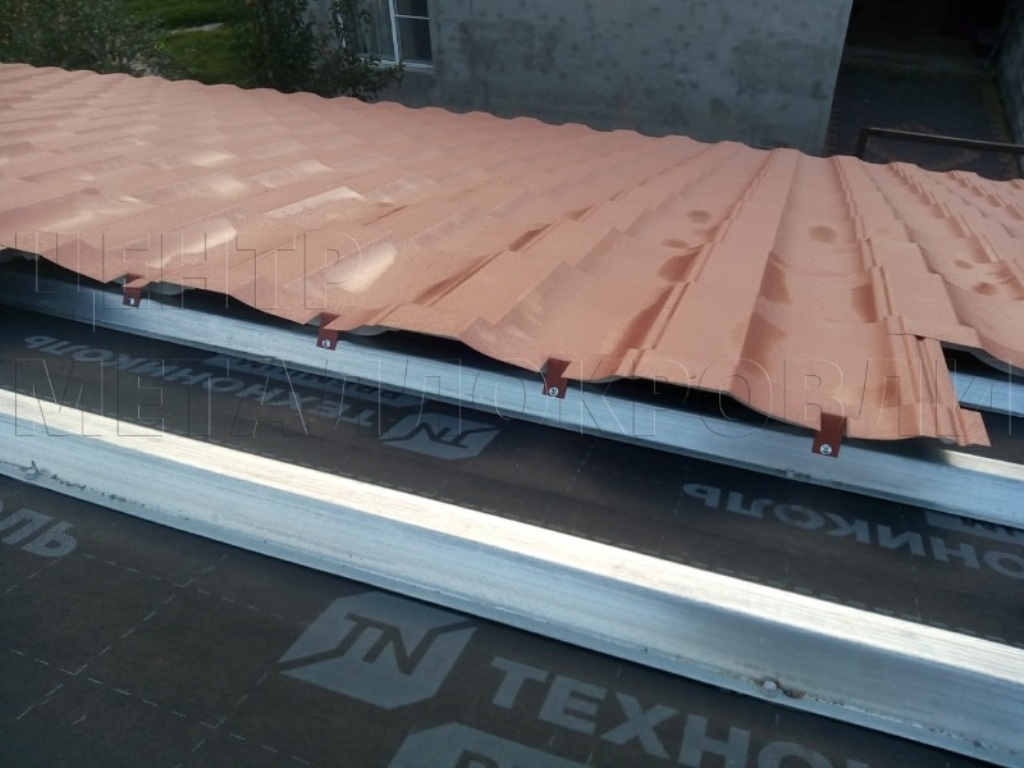 Металлочерепица Геркулес 8004 терракотовый Стальной Бархат от Центра Металлокровли в Ереване