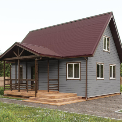 Лист Ондулин СМАРТ цвет красный на крыше дома фото2 Лист Ондулин СМАРТ цвет красный на крыше дома фото2