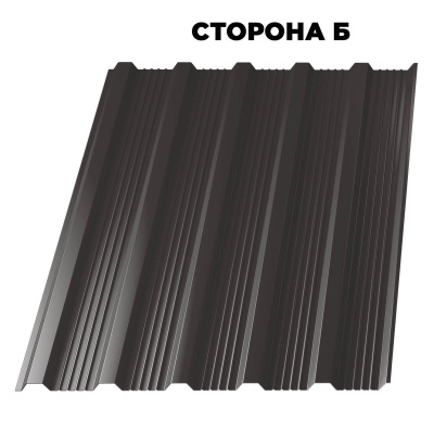  Профнастил НС-21 RAL8019 Темный Шоколад ш 1.17, т.0.45 мм