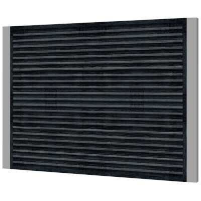 Забор жалюзи ЭКО-Z Черное Дерево 3D Принтек односторонний на металлических столбах Забор жалюзи ЭКО-Z Черное Дерево 3D Принтек односторонний на металлических столбах