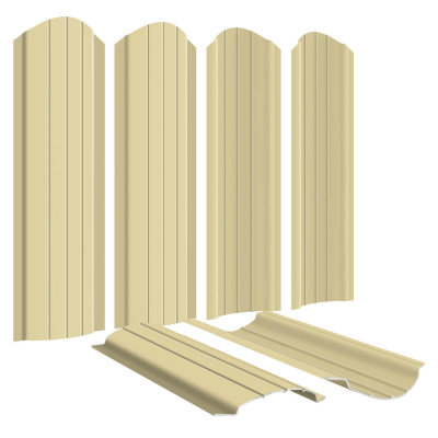 Штакетник Полукруглый RAL 1014-1014 Бежевый двусторонний для забора Штакетник Полукруглый RAL 1014-1014 Бежевый двусторонний для забора