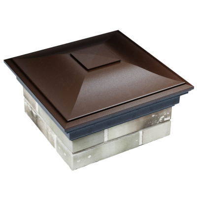 Колпак на столб забора MONBLAN Коричневый 1,5х1,5 кирпича размер под посадку 385х385мм фото 3 Колпак на столб забора MONBLAN Коричневый 1,5х1,5 кирпича размер под посадку 385х385мм фото 3