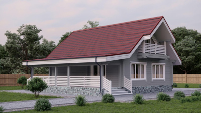 Черепица Ондулин цвет красный на крыше дома фото 1 Черепица Ондулин цвет красный на крыше дома фото 1