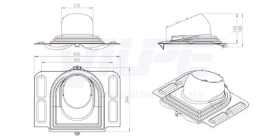 73556 Проходной элемент PELTI (красный) чертеж