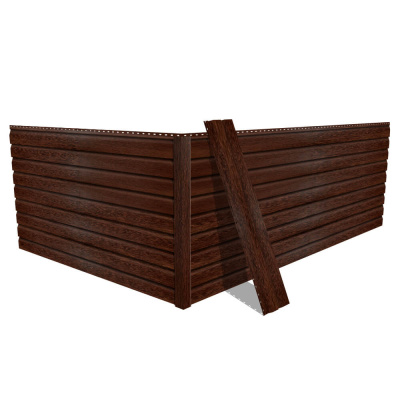 Фото сайдинга металлического (металлосайдинга) Корабельная доска Printech Дуб Мореный для фасада дома