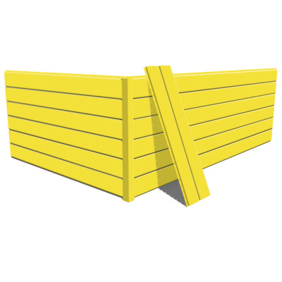 Фото сайдинга металлического (металлосайдинга) Евро-Брус под брус RAL1018 Желтый для фасада дома Фото сайдинга металлического (металлосайдинга) Евро-Брус под брус RAL1018 Желтый для фасада дома