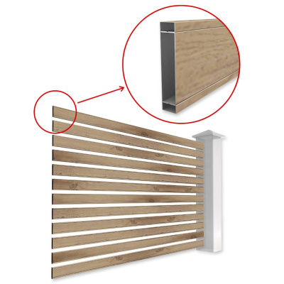 Металлопланкен для забора ранчо под дерево Светлый Дуб 3D Принтек на секции Металлопланкен для забора ранчо под дерево Светлый Дуб 3D Принтек на секции