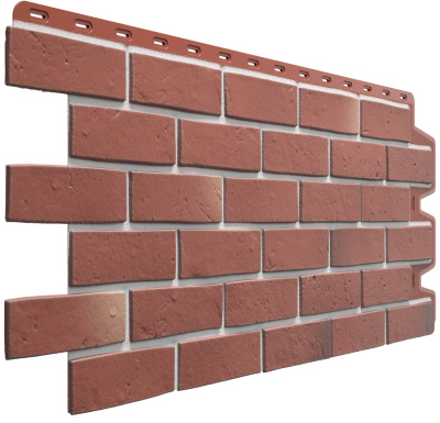 Фасадная панель Деке кирпич натуральный BERG Рубиновый 0.44м2 фото Центр Металлокровли
