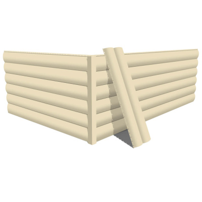 Фото сайдинга металлического (металлосайдинга) Блок-Хаус под бревно RAL1015 Слоновая кость для фасада дома Фото сайдинга металлического (металлосайдинга) Блок-Хаус под бревно RAL1015 Слоновая кость для фасада дома