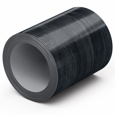 Рулон стали под дерево Черное Дерево 3D 0.45х1250мм Принтек Россия отмотка