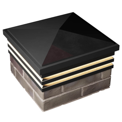 Колпак Бона на 1.5 кирпича Черный с подсветкой 2 Колпак Бона на 1.5 кирпича Черный с подсветкой 2