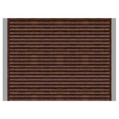 Забор жалюзи ЭКО-Z Темный Каштан 3D Принтек односторонний с металлическими столбами Забор жалюзи ЭКО-Z Темный Каштан 3D Принтек односторонний с металлическими столбами