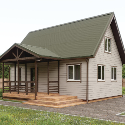 Лист Ондулин СМАРТ цвет зеленый на крыше дома фото1 Лист Ондулин СМАРТ цвет зеленый на крыше дома фото1