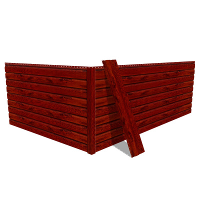 Фото сайдинга металлического (металлосайдинга) Корабельная доска Printech под дерево Каштан Красный для фасада дома